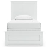 Bostwick Shoals White Twin Panel Bed, Dresser and Mirror (Online Special Price) - Ornate Home
