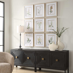 Botanical Flowers Multicolor Framed Prints (Set of 9) - Ornate Home