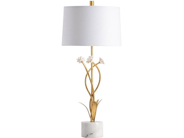 Botanical Garden Gold/White Table Lamp (Set of 2) - Ornate Home
