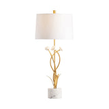 Botanical Garden Gold/White Table Lamp (Set of 2) - Ornate Home