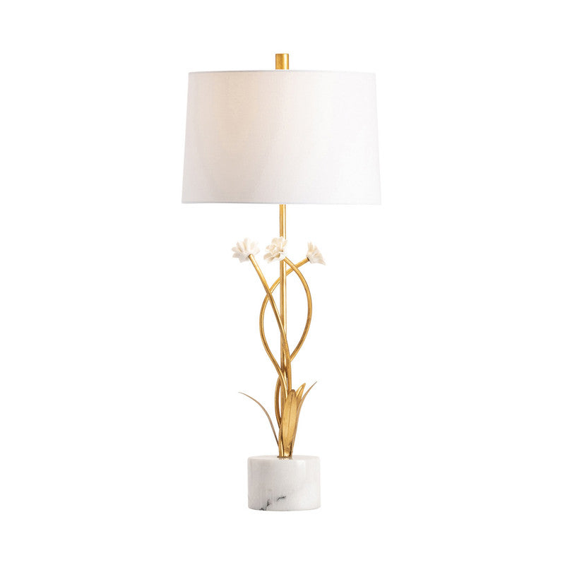 Botanical Garden Gold/White Table Lamp (Set of 2) - Ornate Home