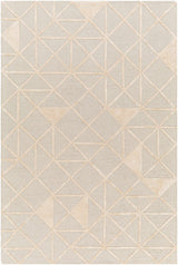 Botiu Blue Geometric Hand Tufted Wool Area Rug - Clearance - Ornate Home