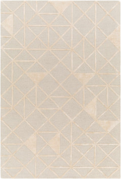 Botiu Blue Geometric Hand Tufted Wool Area Rug - Clearance - Ornate Home