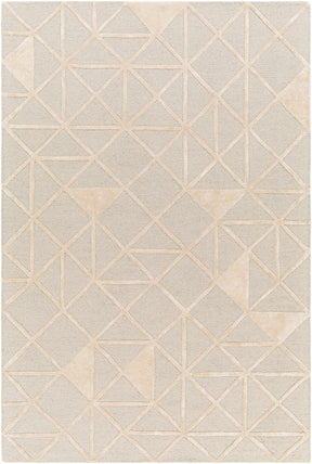Botiu Blue Geometric Hand Tufted Wool Area Rug - Clearance - Ornate Home