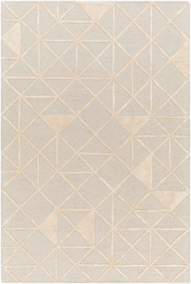 Botiu Blue Geometric Hand Tufted Wool Area Rug - Clearance - Ornate Home