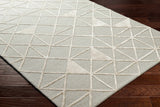 Botiu Blue Geometric Hand Tufted Wool Area Rug - Clearance - Ornate Home