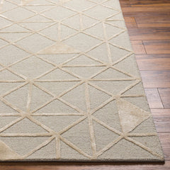 Botiu Blue Geometric Hand Tufted Wool Area Rug - Clearance - Ornate Home