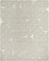 Botiu Blue Geometric Hand Tufted Wool Area Rug - Clearance - Ornate Home