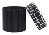 Boto Black & White Storage Ottoman - Ornate Home