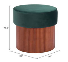 Boto Green Storage Ottoman - Ornate Home