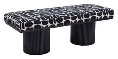Botoia Black & White Bench - Ornate Home