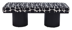 Botoia Black & White Bench - Ornate Home