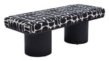 Botoia Black & White Bench - Ornate Home