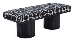 Botoia Black & White Bench - Ornate Home