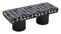 Botoia Black & White Bench - Ornate Home