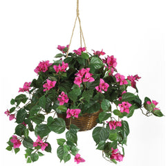 Bougainvillea Hanging Basket Silk Plant - Ornate Home