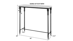 Bourges White Marble Console Table - Ornate Home