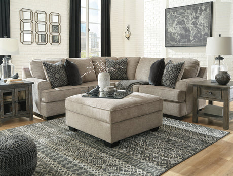 Bovarian Stone 2-Piece Sectional with Ottoman - Ornate Home