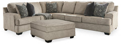 Bovarian Stone 3-Piece Sectional and Ottoman - Ornate Home