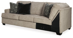 Bovarian Stone 3-Piece Sectional and Ottoman - Ornate Home