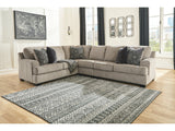 Bovarian Stone 3-Piece Sectional and Ottoman - Ornate Home