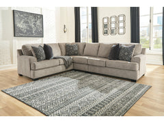 Bovarian Stone 3-Piece Sectional and Ottoman - Ornate Home
