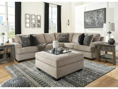 Bovarian Stone 3-Piece Sectional with Ottoman - Ornate Home