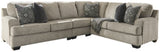 Bovarian Stone 3-Piece Sectional with Ottoman - Ornate Home
