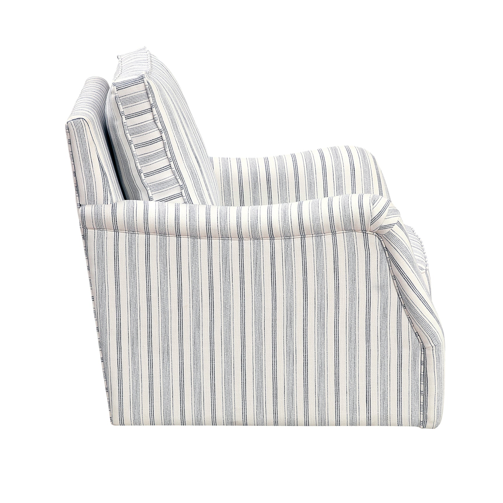 Bowden Off White/Blue Swivel Chair - Ornate Home