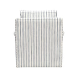 Bowden Off White/Blue Swivel Chair - Ornate Home