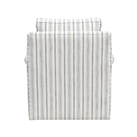 Bowden Off White/Blue Swivel Chair - Ornate Home