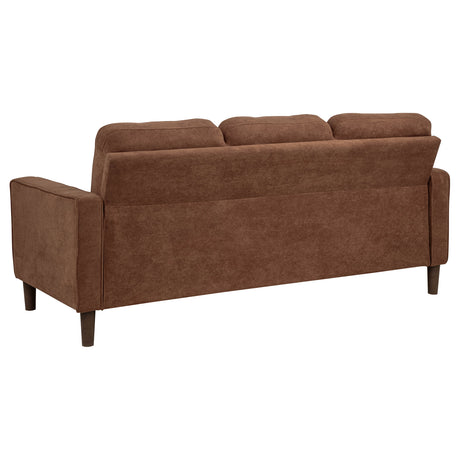 Bowen II Rust 3-piece Fabric Upholstered Track Arm Sofa Set - Ornate Home