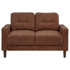 Bowen II Rust 3-piece Fabric Upholstered Track Arm Sofa Set - Ornate Home