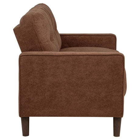 Bowen II Rust 3-piece Fabric Upholstered Track Arm Sofa Set - Ornate Home