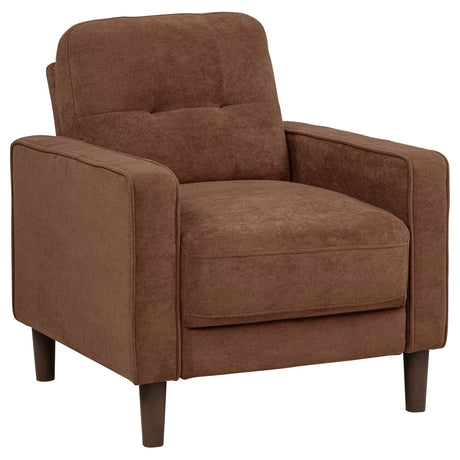 Bowen II Rust 3-piece Fabric Upholstered Track Arm Sofa Set - Ornate Home