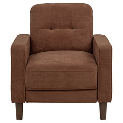 Bowen II Rust 3-piece Fabric Upholstered Track Arm Sofa Set - Ornate Home