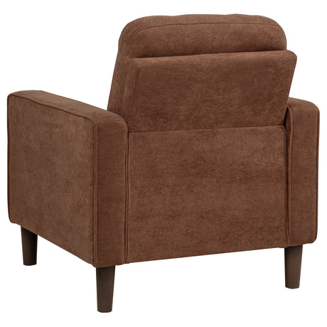 Bowen II Rust 3-piece Fabric Upholstered Track Arm Sofa Set - Ornate Home