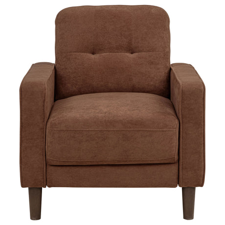 Bowen II Rust Fabric Upholstered Track Arm Accent Chair - Ornate Home