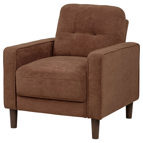 Bowen II Rust Fabric Upholstered Track Arm Accent Chair - Ornate Home
