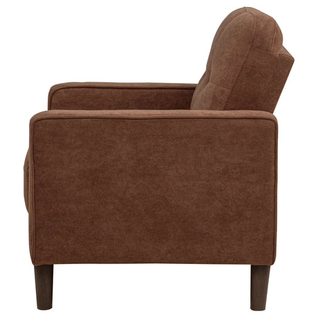 Bowen II Rust Fabric Upholstered Track Arm Accent Chair - Ornate Home