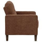 Bowen II Rust Fabric Upholstered Track Arm Accent Chair - Ornate Home