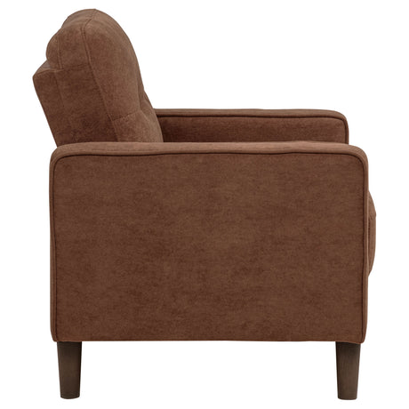 Bowen II Rust Fabric Upholstered Track Arm Accent Chair - Ornate Home