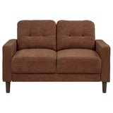 Bowen II Rust Fabric Upholstered Track Arm Loveseat - Ornate Home