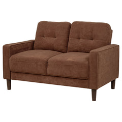 Bowen II Rust Fabric Upholstered Track Arm Loveseat - Ornate Home