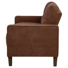 Bowen II Rust Fabric Upholstered Track Arm Loveseat - Ornate Home