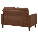 Bowen II Rust Fabric Upholstered Track Arm Loveseat - Ornate Home