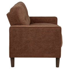 Bowen II Rust Fabric Upholstered Track Arm Loveseat - Ornate Home