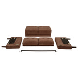 Bowen II Rust Fabric Upholstered Track Arm Loveseat - Ornate Home