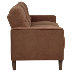 Bowen II Rust Fabric Upholstered Track Arm Sofa - Ornate Home
