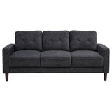 Bowen II Steel Grey 2-piece Upholstered Track Arm Sofa Set - Ornate Home